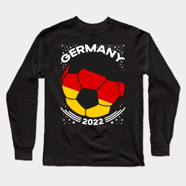 Germany Flag Soccer Football Team Long Sleeve T-Shirt by mcoshop